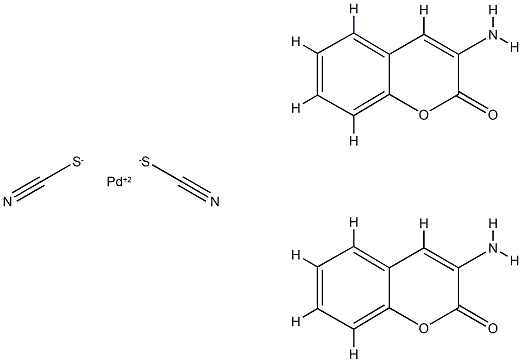 PALLADIUM(II),BIS(2-OXO-2H-1-BENZOPYRAN-3-YLAMMINE)BIS(THIOCYANATO)-,(Z)- 结构式