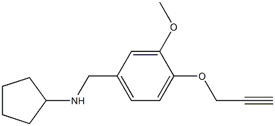 N-cyclopentyl-N-[3-methoxy-4-(2-propynyloxy)benzyl]amine 结构式