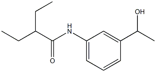 2-ethyl-N-[3-(1-hydroxyethyl)phenyl]butanamide 结构式