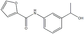 N-[3-(1-hydroxyethyl)phenyl]-2-furamide 结构式