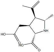 3-Pyrrolidineaceticacid,2-carboxy-5-methyl-4-(1-methylethenyl)-,(2R,3R,4R,5R)-rel-(9CI) 结构式