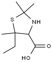 4-Thiazolidinecarboxylicacid,5-ethyl-2,2,5-trimethyl-(9CI) 结构式