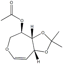 D-arabino-Hex-5-enitol, 1,6-anhydro-5-deoxy-3,4-O-(1-methylethylidene)-, acetate (9CI) 结构式