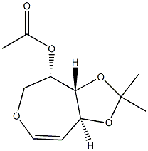 L-arabino-Hex-1-enitol,1,6-anhydro-2-deoxy-3,4-O-(1-methylethylidene)-,acetate(9CI) 结构式