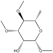 ba-L-Mannopyranoside, methyl 6-deoxy-3,4-di-O-methyl- (9CI) 结构式