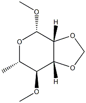 ba-L-Mannopyranoside, methyl 6-deoxy-4-O-methyl-2,3-O-methylene- (9CI) 结构式