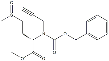 (2S)-甲基 2-(((苄氧基)羰基)(丙-2-炔-1-基)氨基)-4-(甲基亚磺酰基)丁酯 结构式