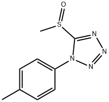 1H-Tetrazole,1-(4-methylphenyl)-5-(methylsulfinyl)-(9CI) 结构式