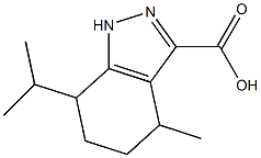 1H-Indazole-3-carboxylicacid,4,5,6,7-tetrahydro-4-methyl-7-(1-methylethyl)-(9CI) 结构式