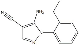 5-氨基-1-(2-乙基苯基)-1H-吡唑-4-甲腈 结构式