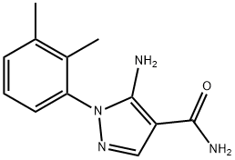 5-氨基-1-(2,3-二甲基苯基)-1H-吡唑-4-甲酰胺 结构式