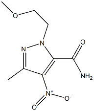 1H-Pyrazole-5-carboxamide,1-(2-methoxyethyl)-3-methyl-4-nitro-(9CI) 结构式