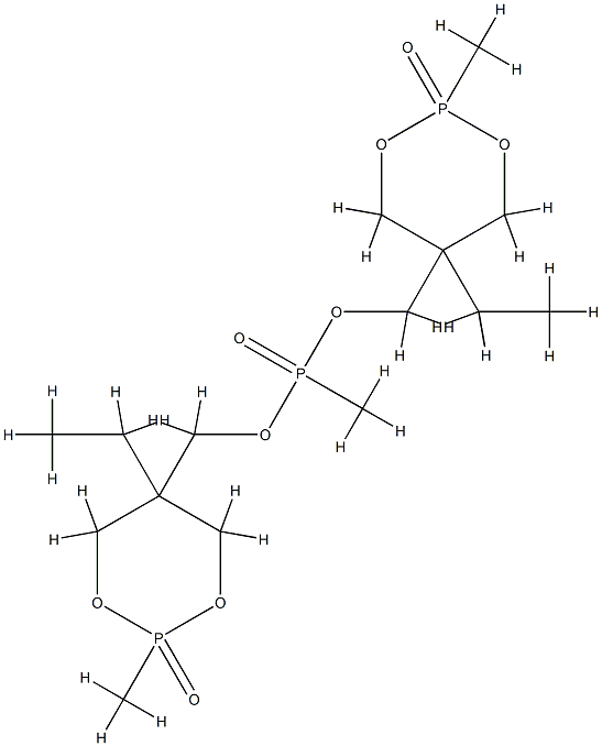 5-ethyl-5-[[(5-ethyl-2-methyl-2-oxo-1,3-dioxa-2$l^{5}-phosphacyclohex- 5-yl)methoxy-methyl-phosphoryl]oxymethyl]-2-methyl-1,3-dioxa-2$l^{5}-p hosphacyclohexane 2-oxide 结构式