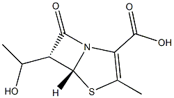 4-Thia-1-azabicyclo[3.2.0]hept-2-ene-2-carboxylicacid,6-(1-hydroxyethyl)-3-methyl-7-oxo-,(5alpha,6bta)-(9CI) 结构式