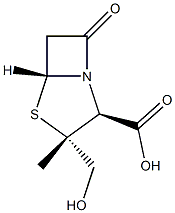 4-Thia-1-azabicyclo[3.2.0]heptane-2-carboxylicacid,3-(hydroxymethyl)-3-methyl-7-oxo-,[2S-(2alpha,3bta,5alpha)]-(9CI) 结构式