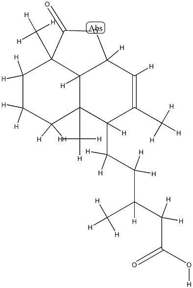 2a,3,4,5,5a,6,8a,8b-Octahydro-β,2a,5a,7-tetramethyl-2-oxo-2H-naphtho[1,8-bc]furan-6-pentanoic acid 结构式