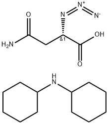 (S)-4-氨基-2-叠氮-4-氧代丁酸二环己基铵盐 结构式