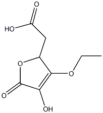 2-Furanaceticacid,3-ethoxy-2,5-dihydro-4-hydroxy-5-oxo-,rel-(-)-(9CI) 结构式
