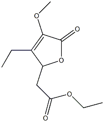 2-Furanaceticacid,3-ethyl-2,5-dihydro-4-methoxy-5-oxo-,ethylester,rel-(+)-(9CI) 结构式