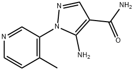 1H-Pyrazole-4-carboxamide,5-amino-1-(4-methyl-3-pyridinyl)-(9CI) 结构式