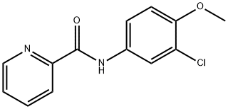 N-(3-chloro-4-methoxyphenyl)-2-pyridinecarboxamide 结构式