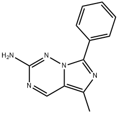 Imidazo[5,1-f][1,2,4]triazin-2-amine, 5-methyl-7-phenyl- (9CI) 结构式