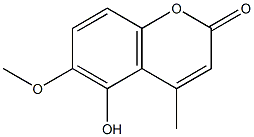 2H-1-Benzopyran-2-one,5-hydroxy-6-methoxy-4-methyl-(9CI) 结构式