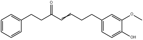 7-(4-羟基-3-甲氧基苯基)-1-苯基-4-庚烯-3-酮 结构式