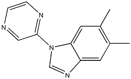 1H-Benzimidazole,5,6-dimethyl-1-pyrazinyl-(9CI) 结构式