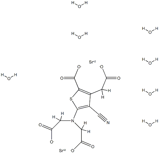 雷奈酸锶七水合物 结构式