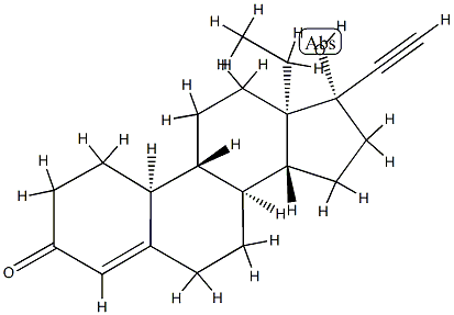 左旋炔诺孕酮 结构式
