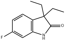 2H-Indol-2-one,3,3-diethyl-6-fluoro-1,3-dihydro-(9CI) 结构式