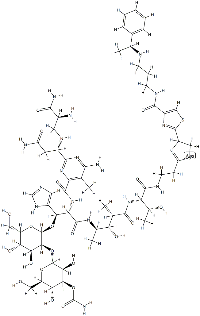 N1-[3-[[(S)-1-Phenylethyl]amino]propyl]-7,8-dihydrobleomycinamide 结构式