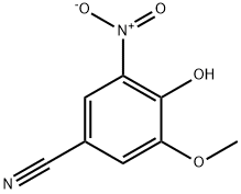 4-羟基-3-甲氧基-5-硝基苄腈 结构式