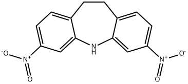 1-(3,7-二硝基-10,11-二氢-5H-二苯并[B,F]吖庚英-5-基)乙酮 结构式