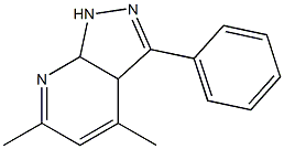 1H-Pyrazolo[3,4-b]pyridine,3a,7a-dihydro-4,6-dimethyl-3-phenyl-(9CI) 结构式