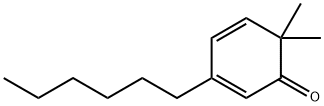 2,4-Cyclohexadien-1-one,3-hexyl-6,6-dimethyl-(9CI) 结构式