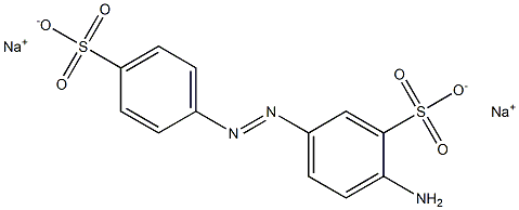 Benzenesulfonic acid, 2-amino-5-(2-(4-sulfophenyl)diazenyl)-, sodium salt (1:) 结构式