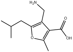 3-Furancarboxylicacid,4-(aminomethyl)-2-methyl-5-(2-methylpropyl)-(9CI) 结构式