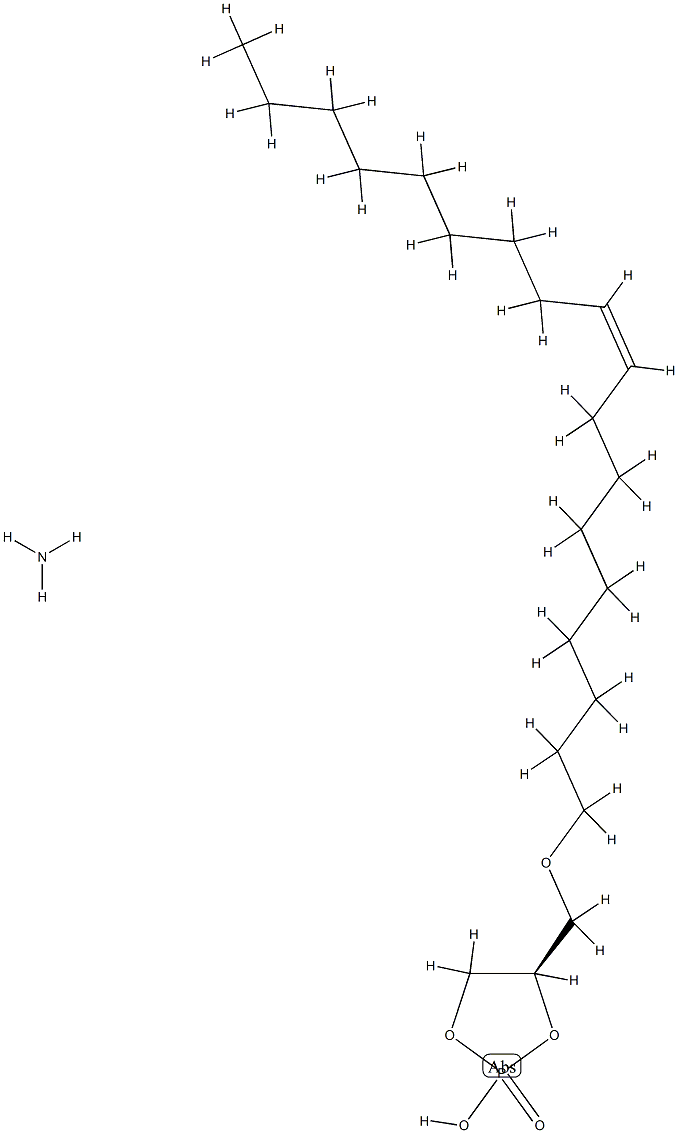 1-O-(9Z-OCTADECENYL)-SN-GLYCERO-2,3-CYCLIC-PHOSPHATE (AMMONIUM SALT);C18:1 CYCLIC LPA 结构式