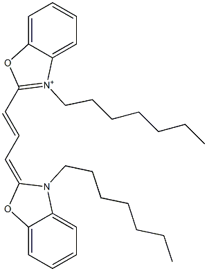 3,3'-diheptyloxycarbocyanine 结构式