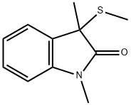 2H-Indol-2-one,1,3-dihydro-1,3-dimethyl-3-(methylthio)-(9CI) 结构式