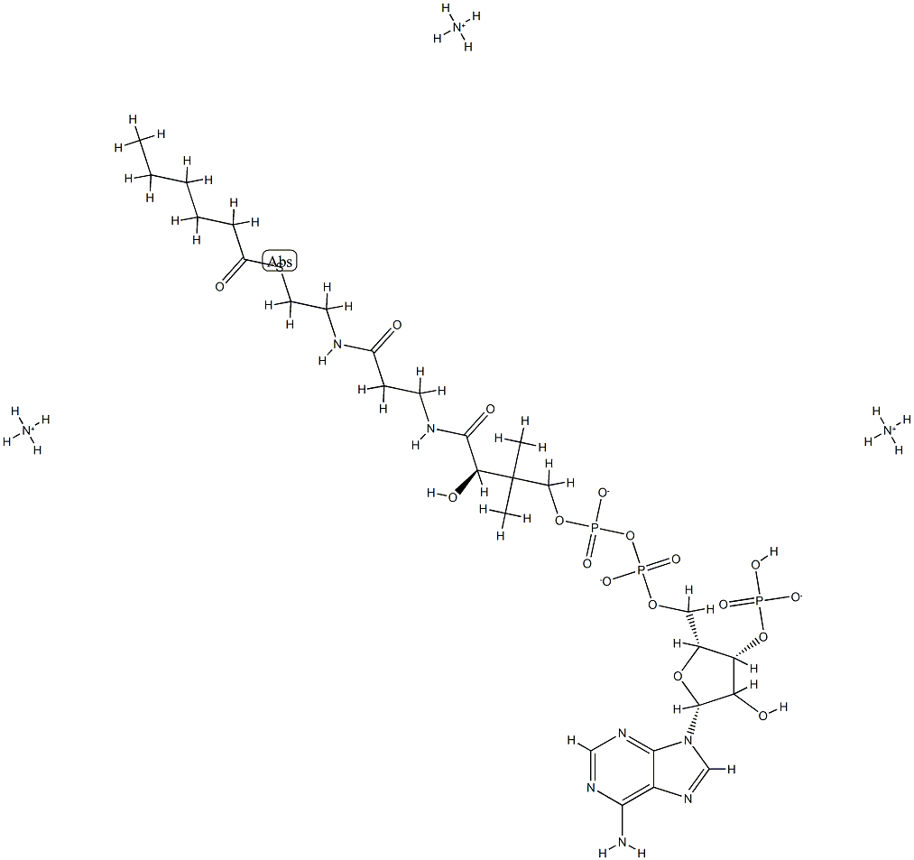 HEXANOYL COENZYME A (AMMONIUM SALT);06:0 COENZYME A 结构式