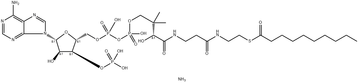 DECANOYL COENZYME A (AMMONIUM SALT);10:0 COENZYME A 结构式