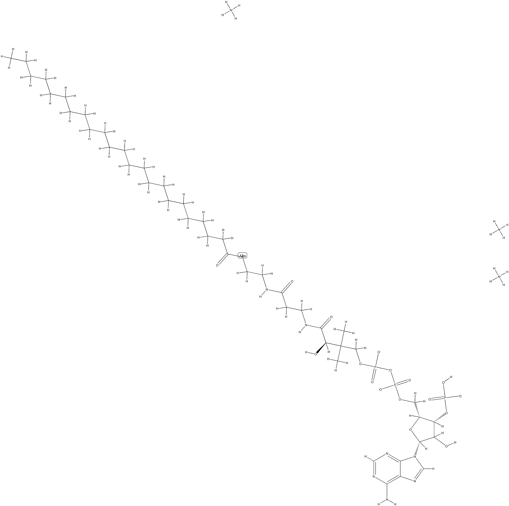 TRICOSANOYL COENZYME A (AMMONIUM SALT);23:0 COENZYME A 结构式
