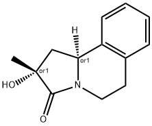 Pyrrolo[2,1-a]isoquinolin-3(2H)-one, 1,5,6,10b-tetrahydro-2-hydroxy-2-methyl-, (2R,10bS)-rel- (9CI) 结构式