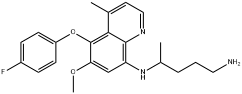 N4- [5-(4-氟苯氧基)-6-甲氧基-4-甲基-8-喹啉基] -1,4-戊二胺 结构式