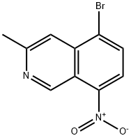 5-溴-3-甲基-8-硝基异喹啉 结构式