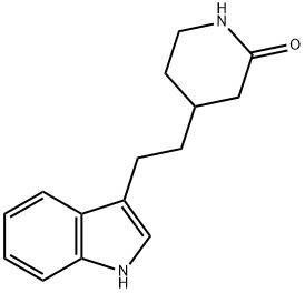 4-(2-(3-indoyl)ethyl)-2-piperdinone 结构式