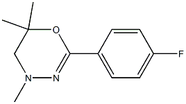 4H-1,3,4-Oxadiazine,2-(p-fluorophenyl)-5,6-dihydro-4,6,6-trimethyl-(8CI) 结构式